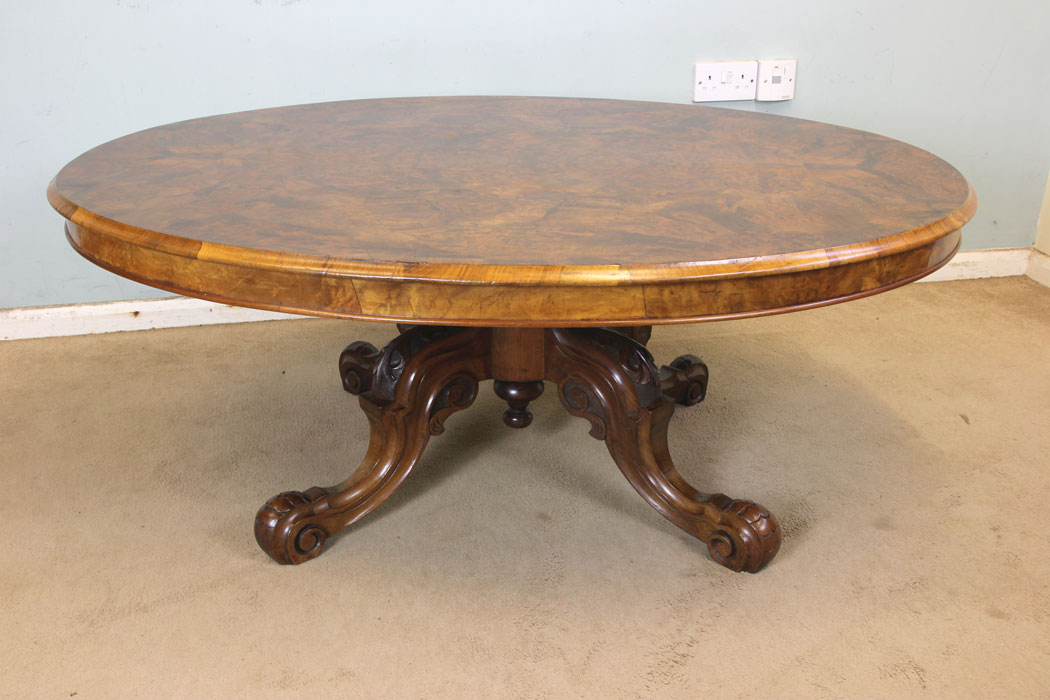 Victorian Antique Walnut Coffee Table, Antique Victorian Burr Walnut Coffee Table