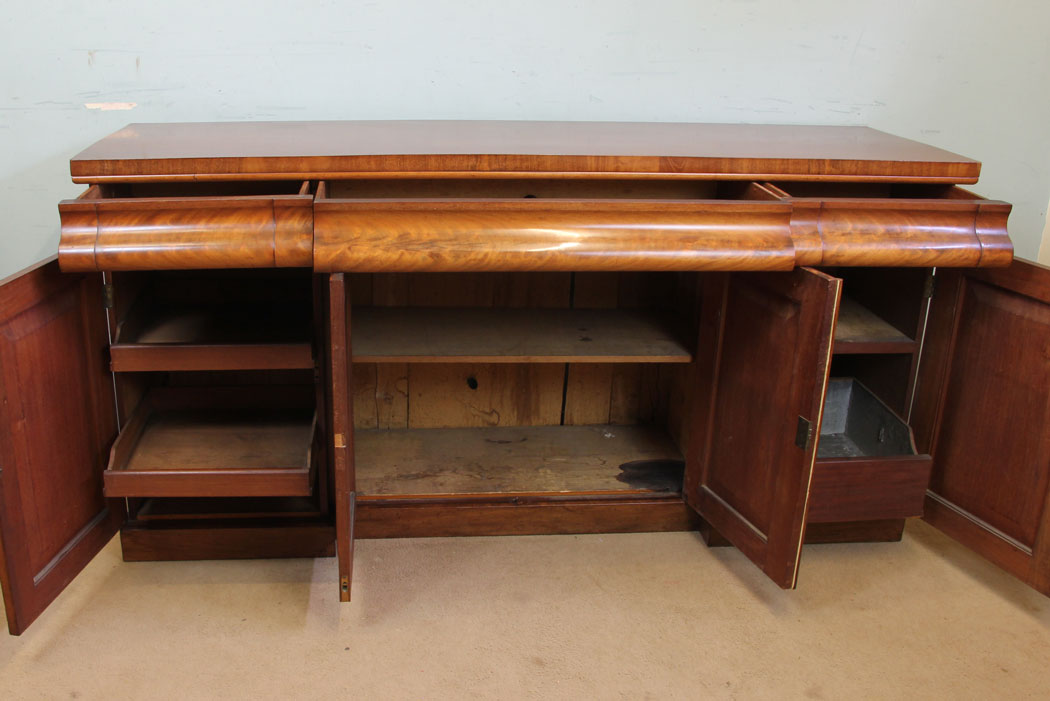 Victorian Mahogany Chiffonier Sideboard, London, Antique Victorian Mahogany Sideboard Base