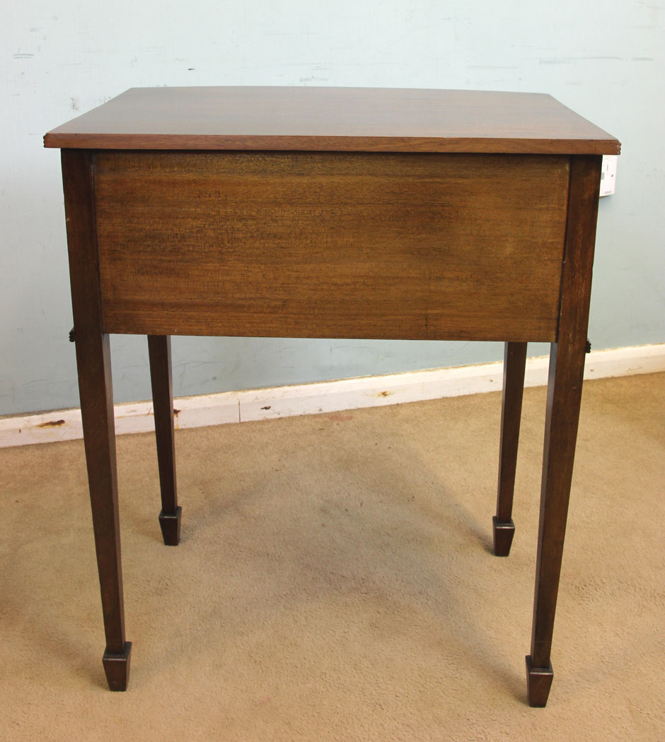 Antique Side Table, Lincolnshire, Antique Mahogany Bow Front Side Table