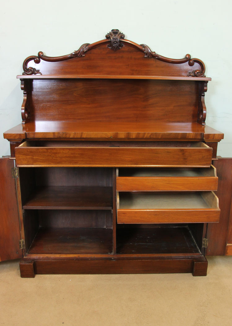 Antique Victorian Mahogany Chiffonier, Server, Antique Victorian Mahogany Chiffonier Sideboard