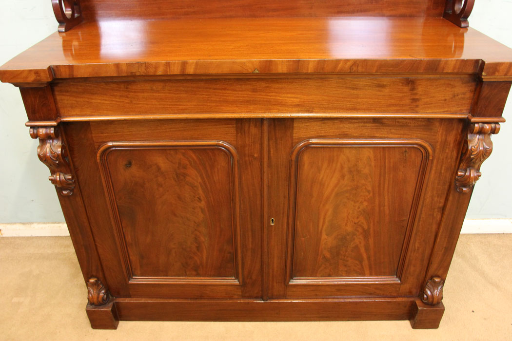 Antique Victorian Mahogany Sideboard Chiffonier, Antique Victorian Mahogany Chiffonier Sideboard