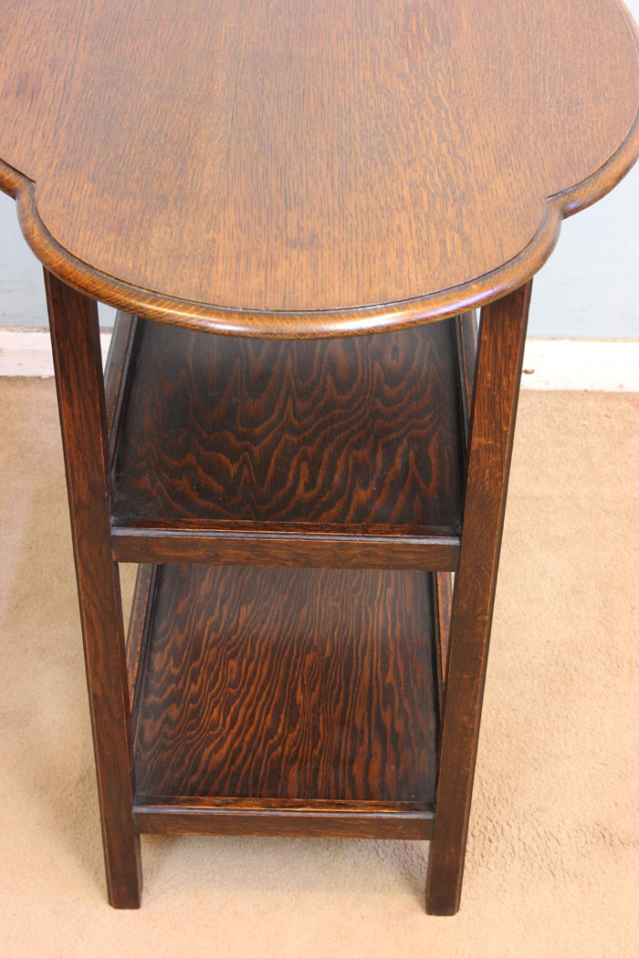 Antique Vintage Oak Table, Shaped Oak Occasional Table.