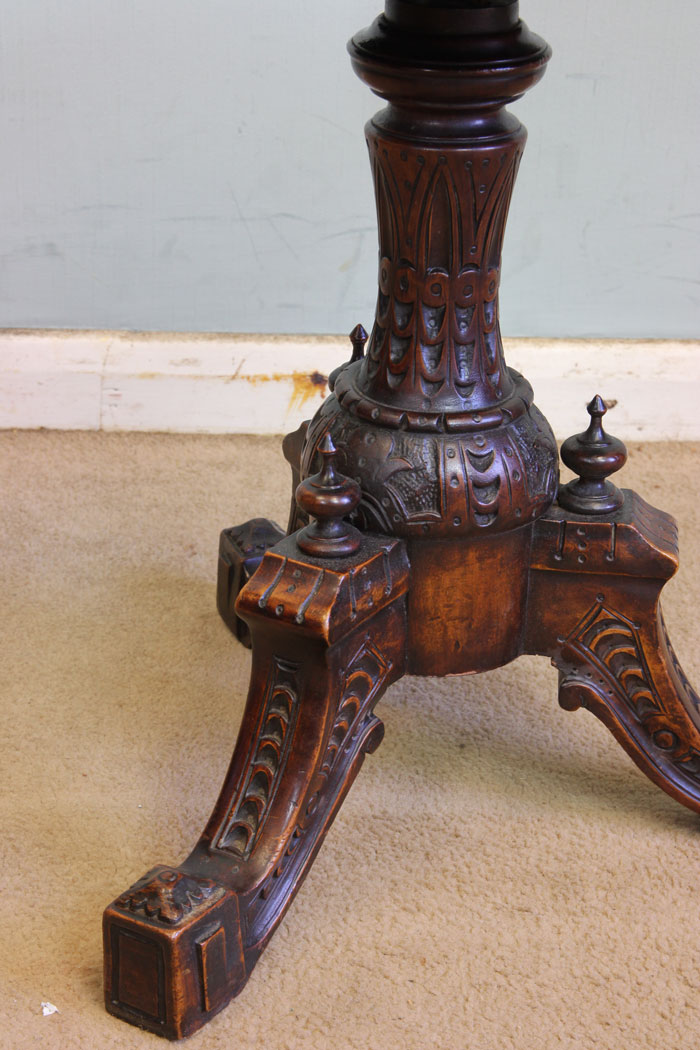 Antique Walnut Dressing Table Stool, Antique Walnut Adjustable Stool
