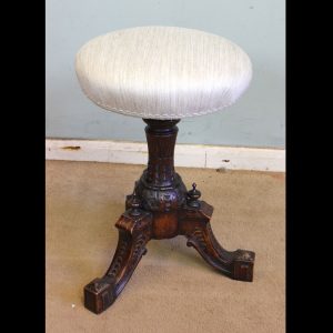 Antique Walnut Adjustable Stool