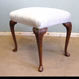 Queen Anne Style Walnut Stool.