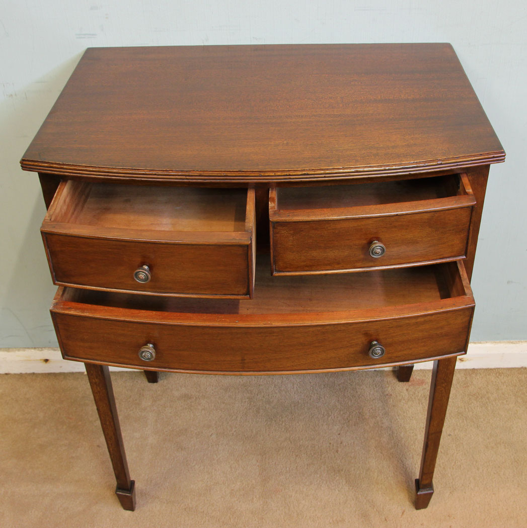 The Antique Shop Antique Side Table, Antique Mahogany Bow Front Side Table