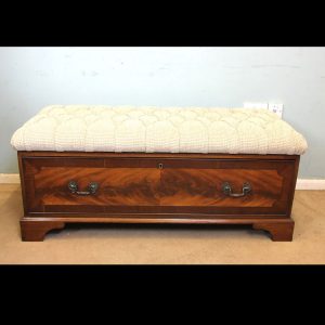 Antique Mahogany Ottoman Window Seat
