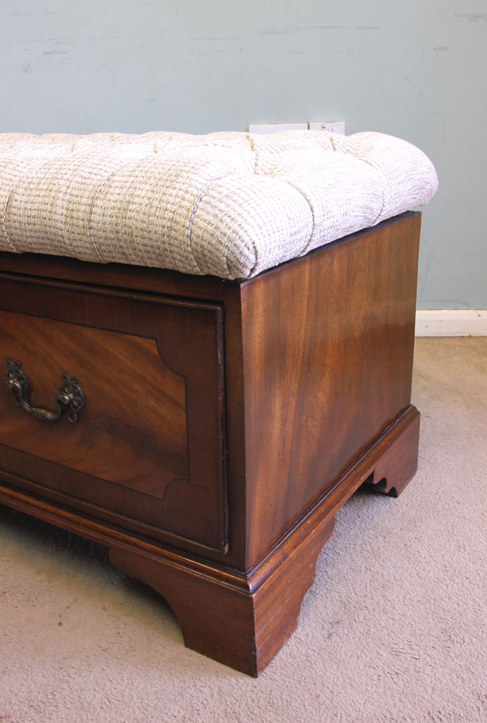 11208r7 Antique Ottoman, Window Seat, London, Lincolnshire, Antique Mahogany Ottoman Window Seat.