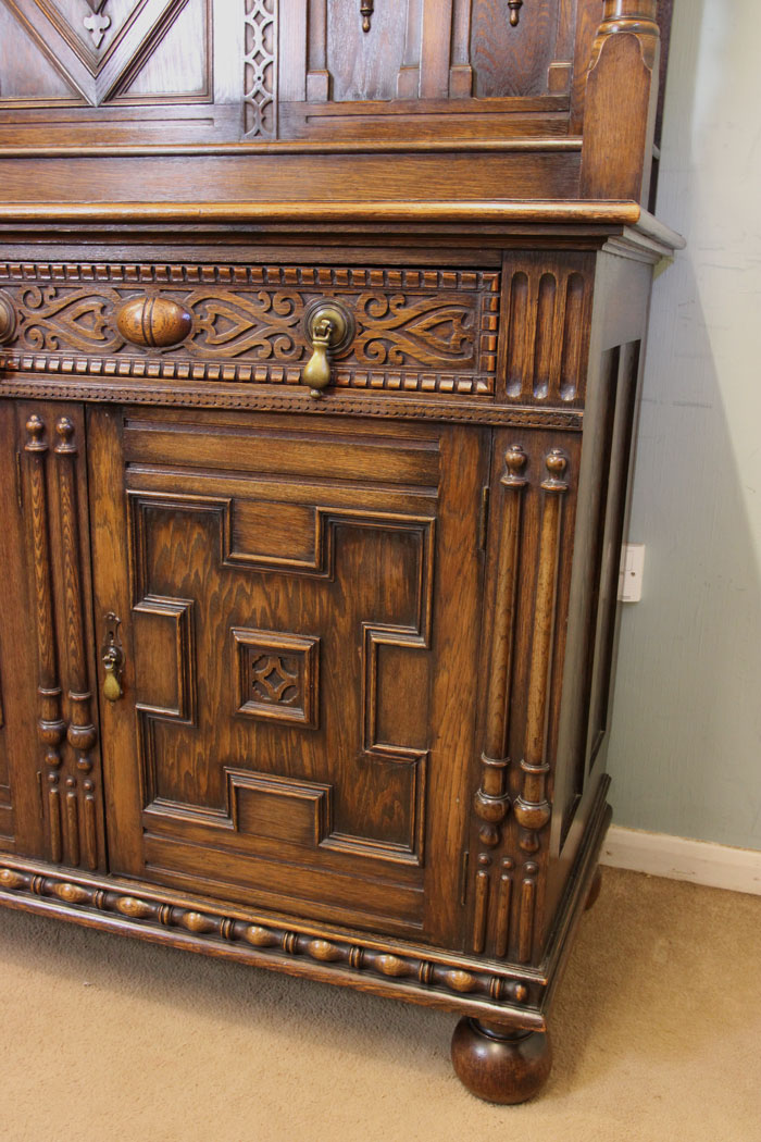 11209r10 Antique Oak Sideboard Dresser, Antique Oak Sideboard Dresser