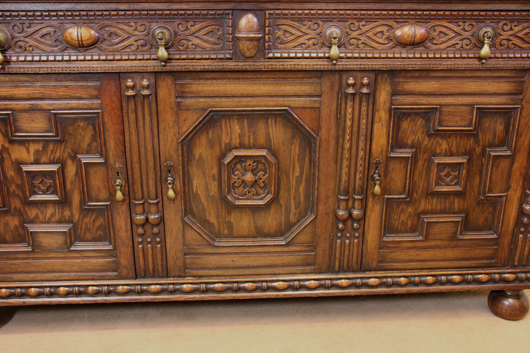 11209r11 Antique Oak Sideboard Dresser, Antique Oak Sideboard Dresser