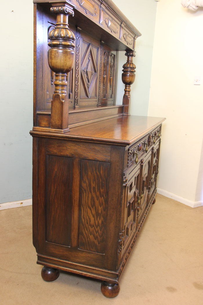 11209r12 Antique Oak Sideboard Dresser, Antique Oak Sideboard Dresser