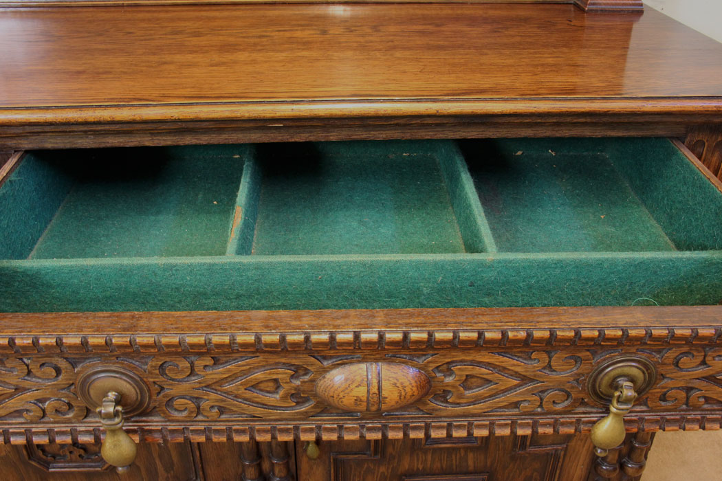11209r13 Antique Oak Sideboard Dresser, Antique Oak Sideboard Dresser