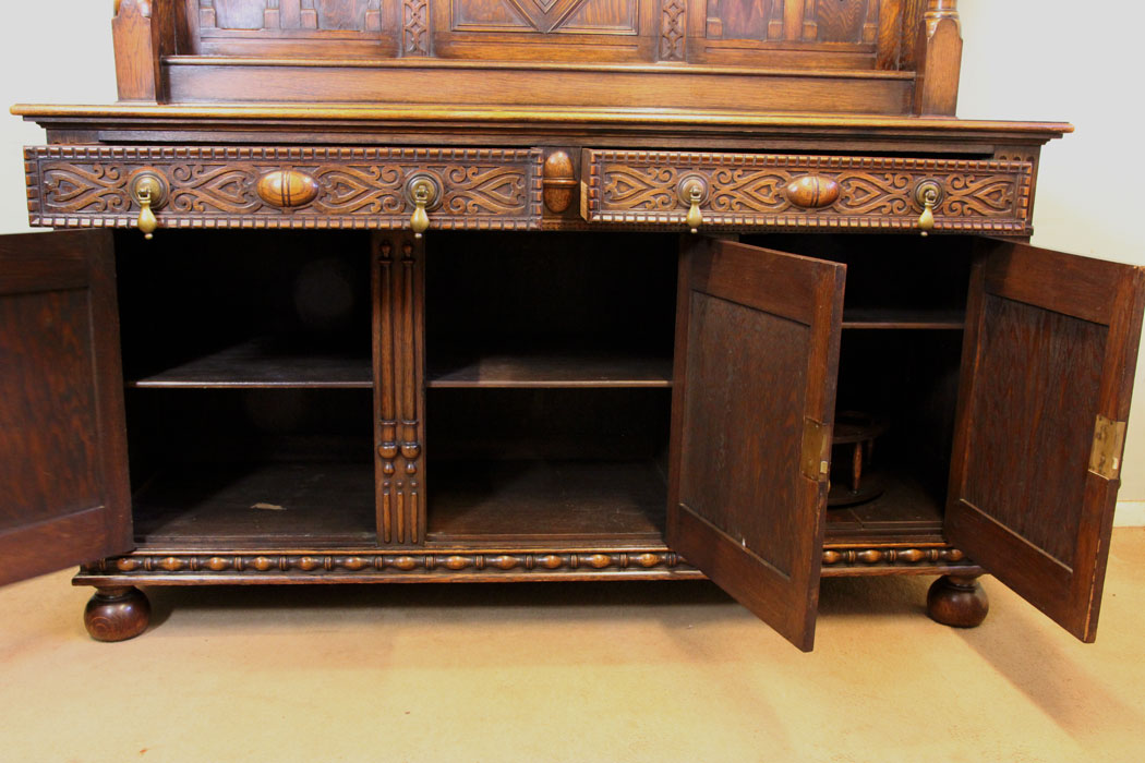 11209r15 Antique Oak Sideboard Dresser, Antique Oak Sideboard Dresser