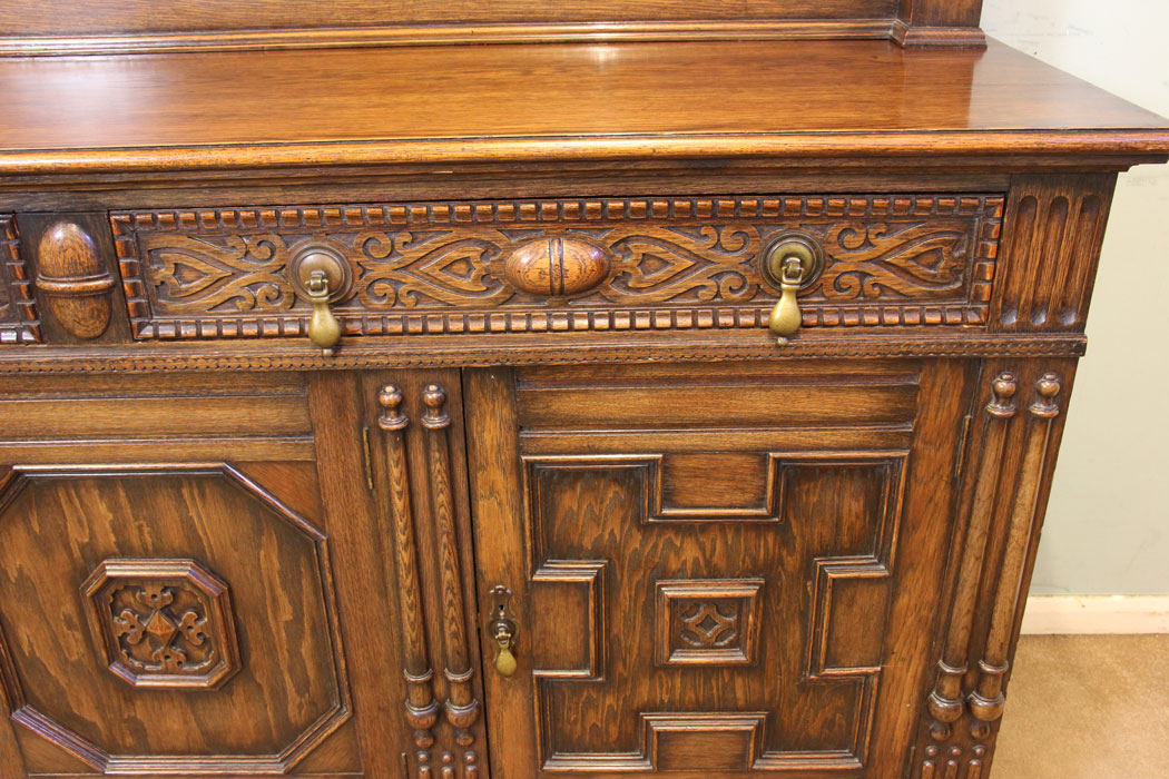 11209r17 Antique Oak Sideboard Dresser, Antique Oak Sideboard Dresser