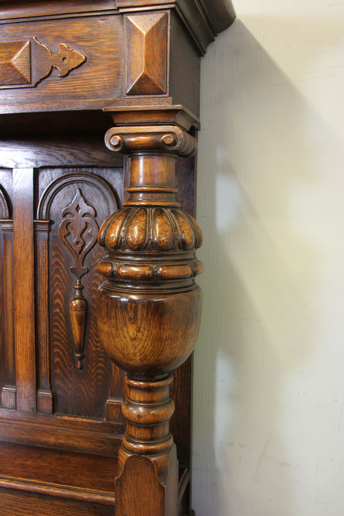 11209r18 Antique Oak Sideboard Dresser, Antique Oak Sideboard Dresser