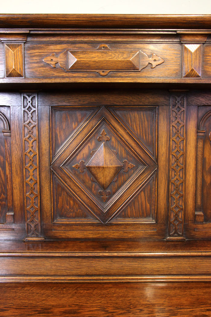 11209r20 Antique Oak Sideboard Dresser, Antique Oak Sideboard Dresser