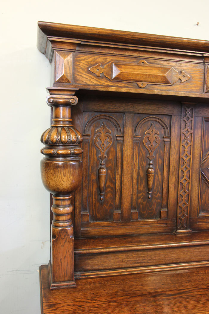 11209r21 Antique Oak Sideboard Dresser, Antique Oak Sideboard Dresser