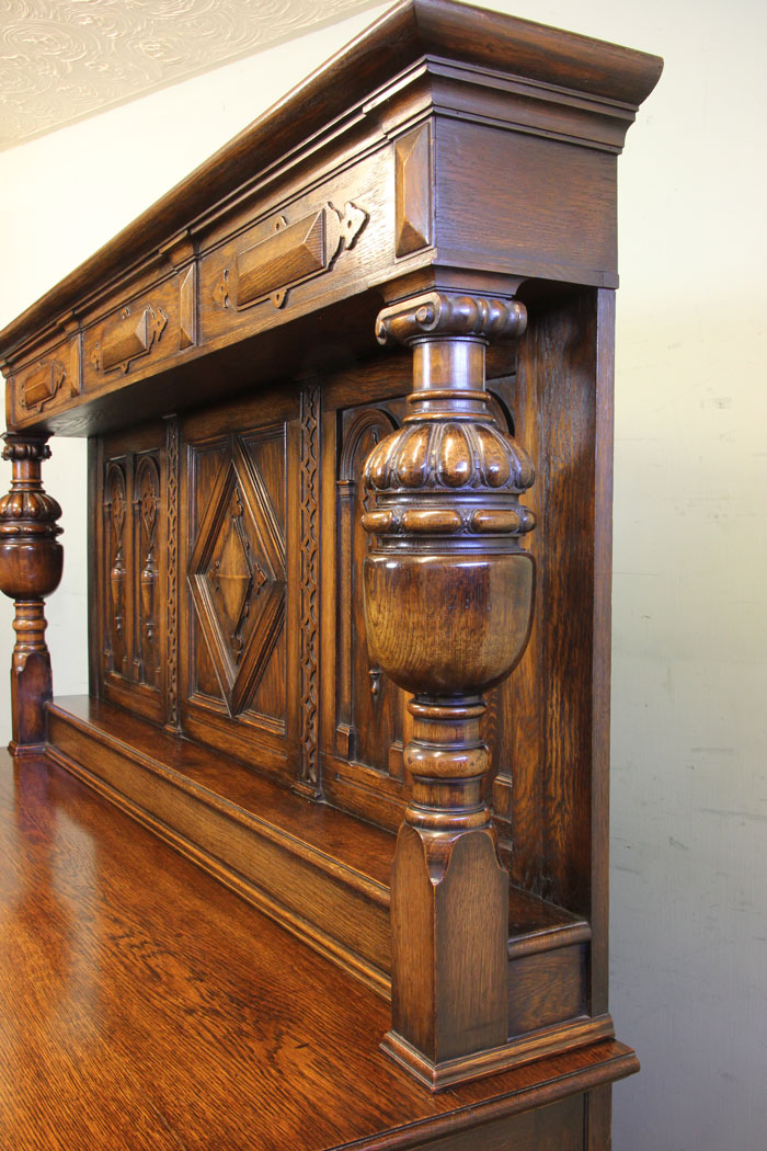 11209r6 Antique Oak Sideboard Dresser, Antique Oak Sideboard Dresser