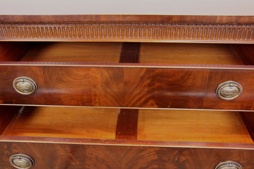 11211r11 Antique Mahogany Chippendale Style Sideboard, Antique Mahogany Breakfront Sideboard Dresser