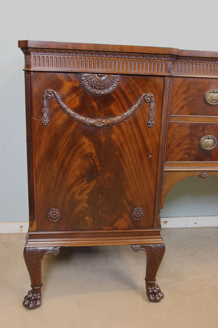 11211r15 Quality Antique Sideboard, Chiffonier Antique Mahogany Breakfront Sideboard Dresser