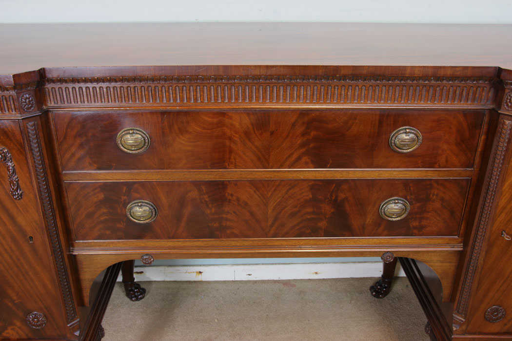 11211r17 Quality Antique Sideboard, Norfolk, Antique Mahogany Breakfront Sideboard Dresser