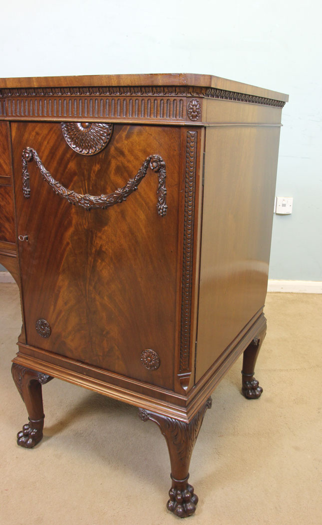 11211r4 Antique Mahogany Sideboard, Antique Mahogany Breakfront Sideboard Dresser