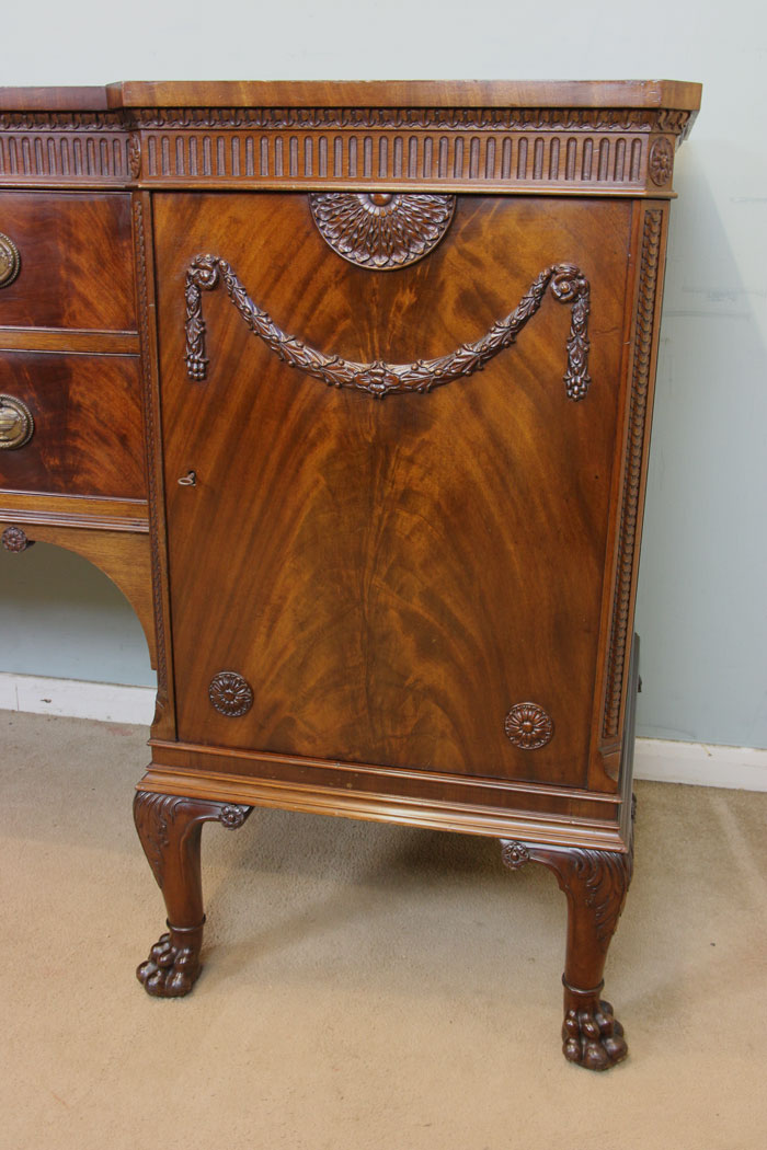 11211r5 Quality Antique Sideboard, Antique Mahogany Breakfront Sideboard Dresser