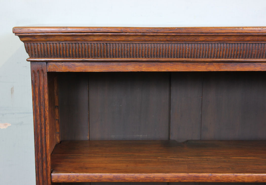 11212r5 The Antique Shop Antique Victorian Open Bookcase, Antique Victorian Open Oak Bookcase