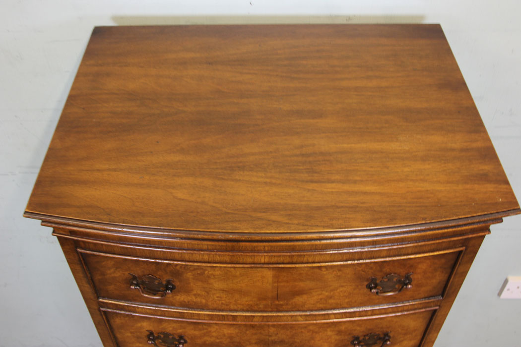 Burr Walnut Bow Front Chest on Chest11214r9 Burr Walnut Bow Front Chest on Chest