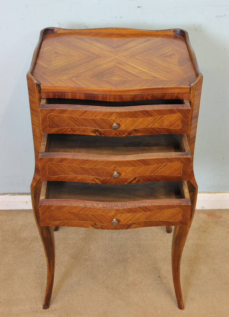 11225r11 Antique Kingwood Side Table / Bedside Table Antique Kingwood Side Table / Bedside Table