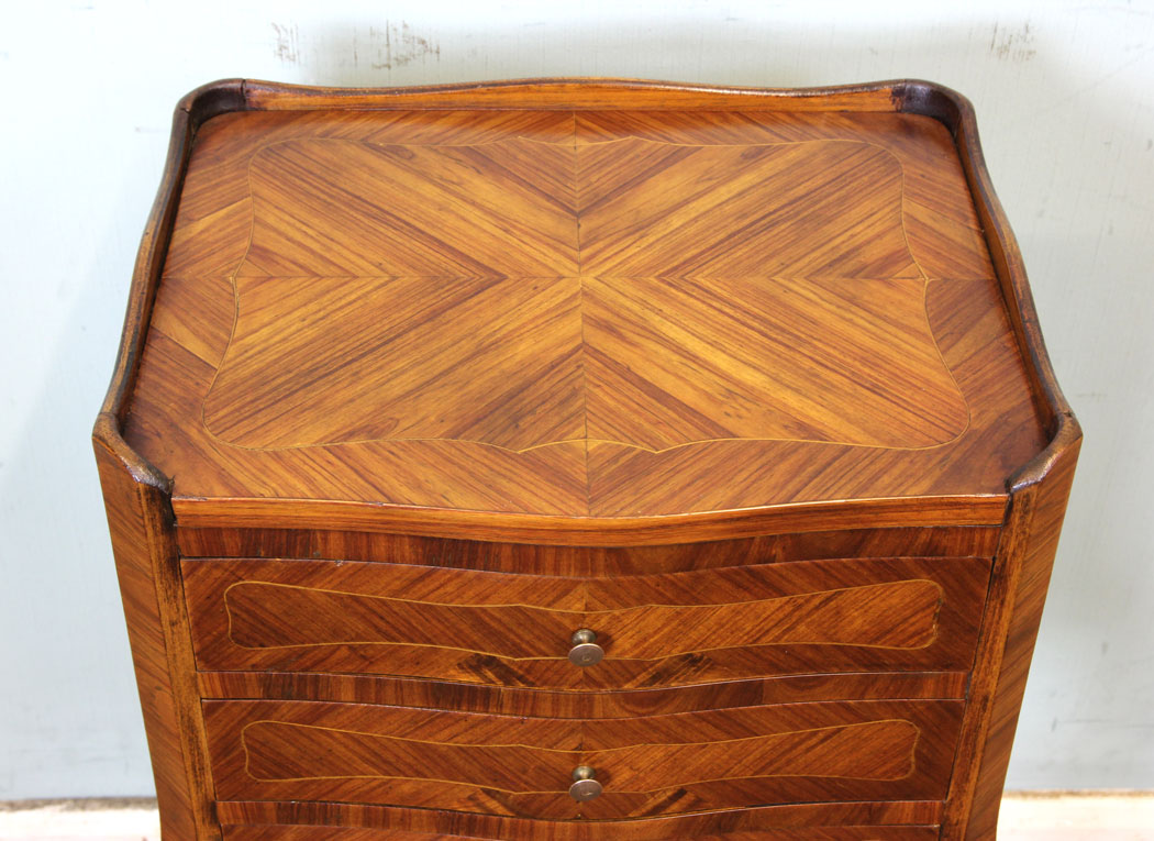 11225r5 Antique Kingwood Side Table / Bedside Table Antique Kingwood Side Table / Bedside Table