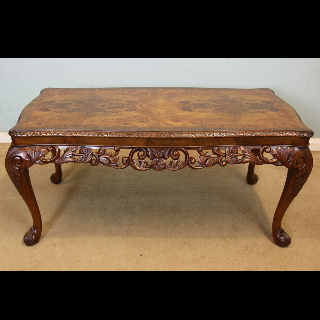 11229r01 Burr Walnut Coffee Table. Burr Walnut Coffee Table