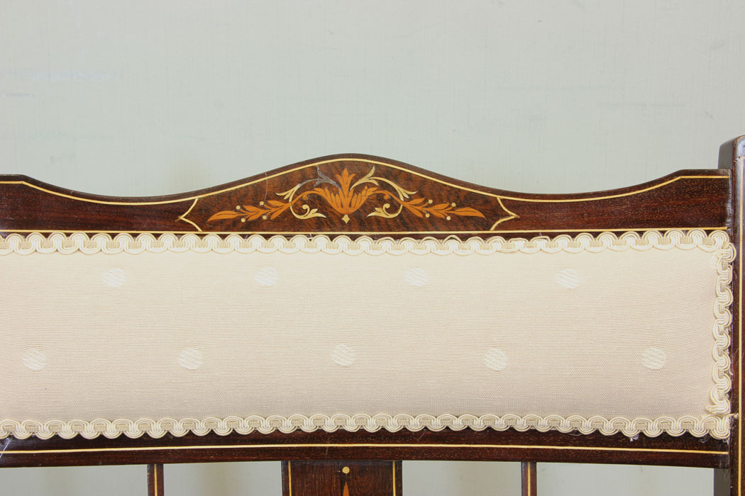 11231r7 Antique Edwardian Inlaid Mahogany Sofa Antique Edwardian Inlaid Mahogany Sofa