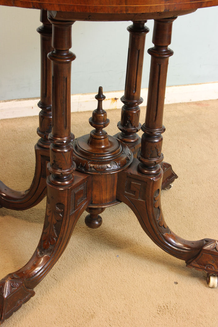 11232r12 Antique Victorian Burr Walnut Card Table Antique Victorian Burr Walnut Card Table