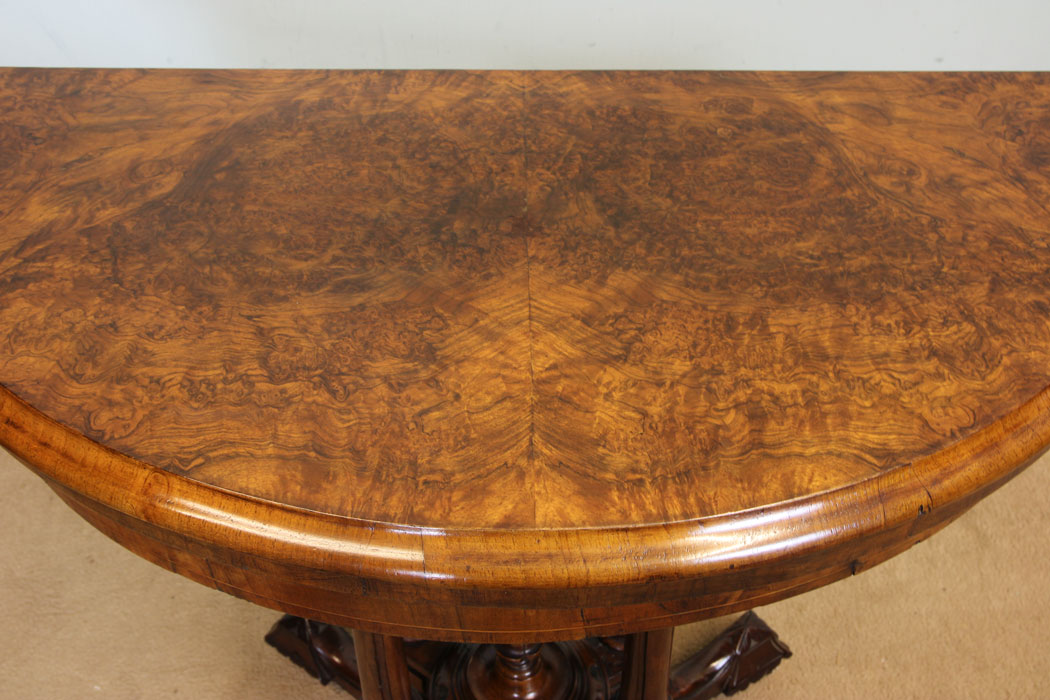 11232r5 Antique Victorian Burr Walnut Card Table Antique Victorian Burr Walnut Card Table