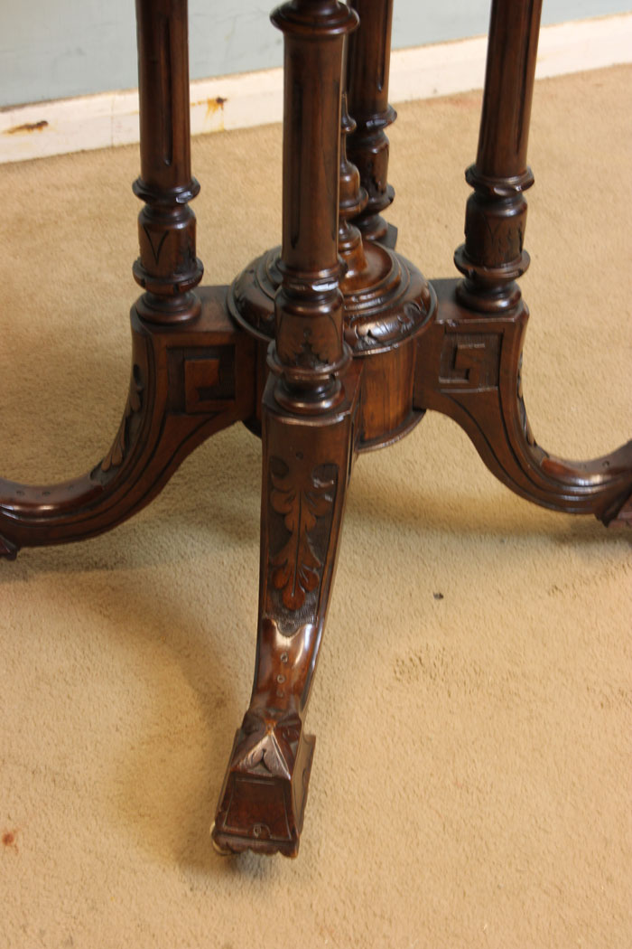 11232r6 Antique Victorian Burr Walnut Card Table Antique Victorian Burr Walnut Card Table