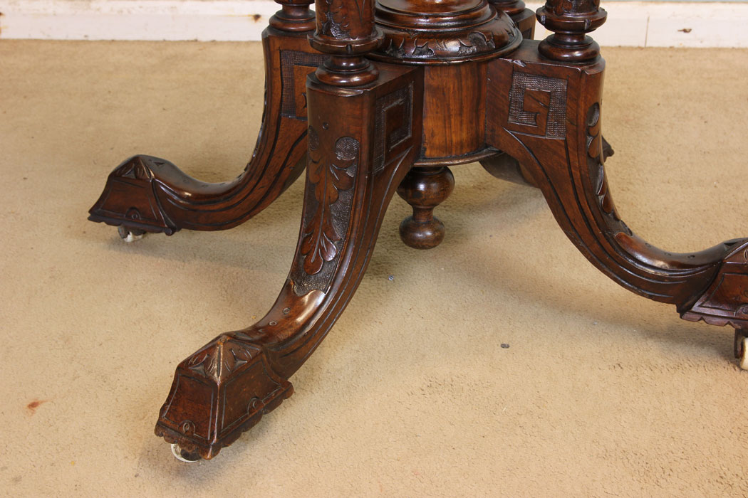11232r8 Antique Victorian Burr Walnut Card Table Antique Victorian Burr Walnut Card Table