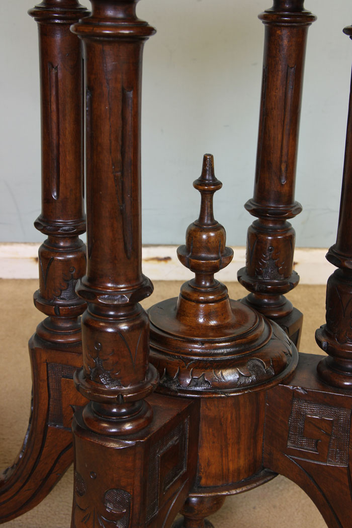 11232r9 Antique Victorian Burr Walnut Card Table Antique Victorian Burr Walnut Card Table