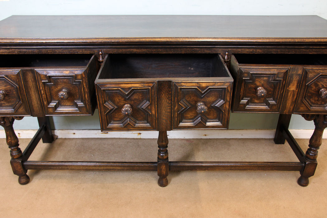 11238r11 Antique Oak Sideboard Dresser Base, Antique Oak Sideboard Dresser Base