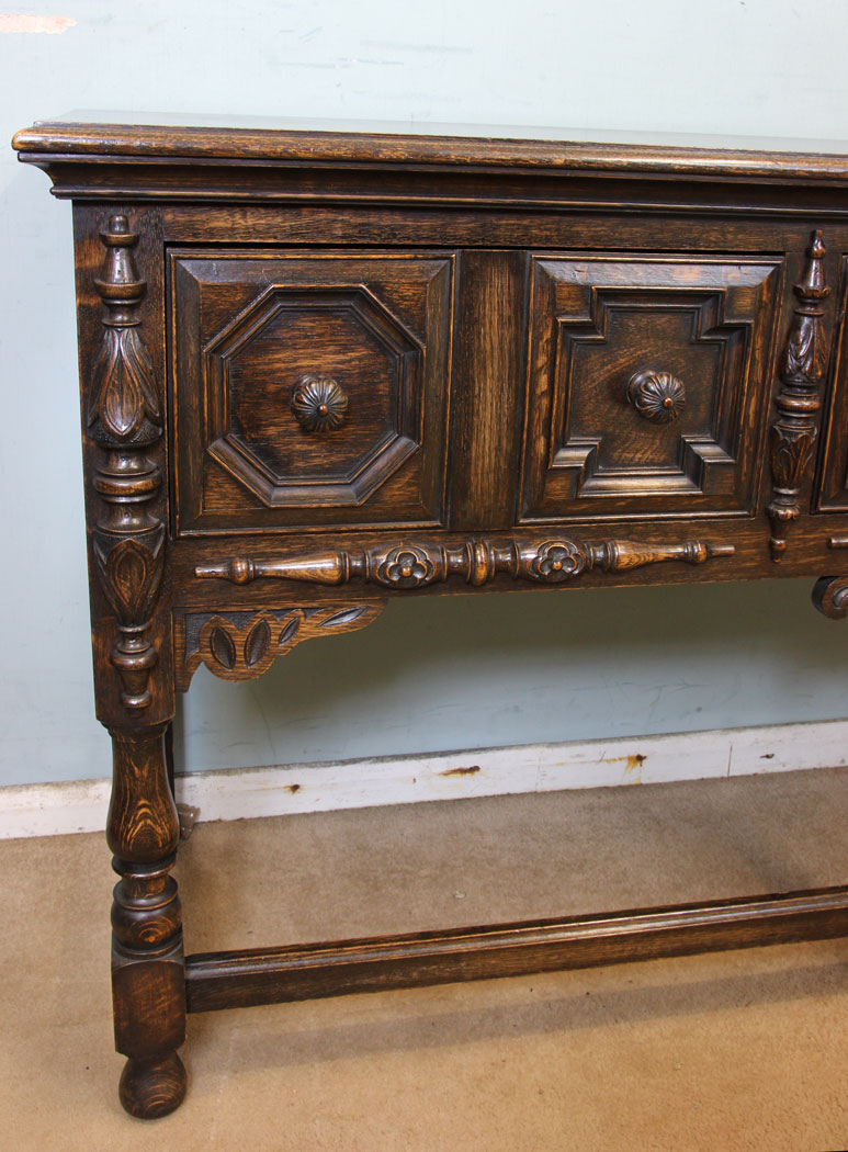 11238r7 Antique Oak Sideboard Dresser Base, Antique Oak Sideboard Dresser Base