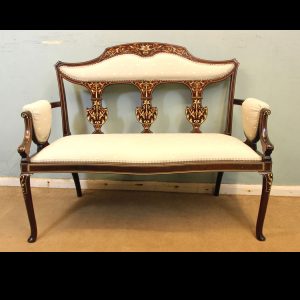 Antique Edwardian Inlaid Sofa