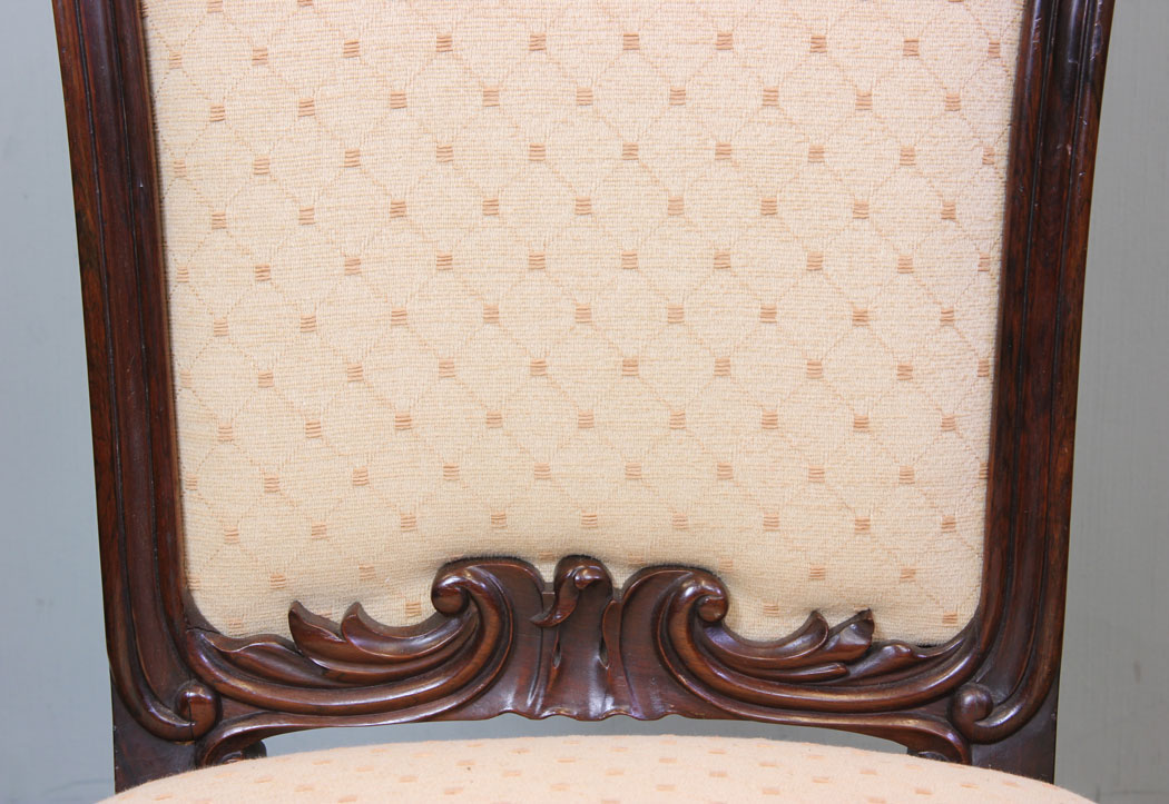 11101r7 Rosewood Victorian Cabriole Leg Chair, Antique Victorian Rosewood Cabriole Leg Nursing Chair