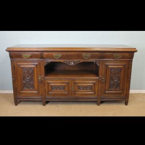 Victorian Carved Oak Sideboard Dresser Base