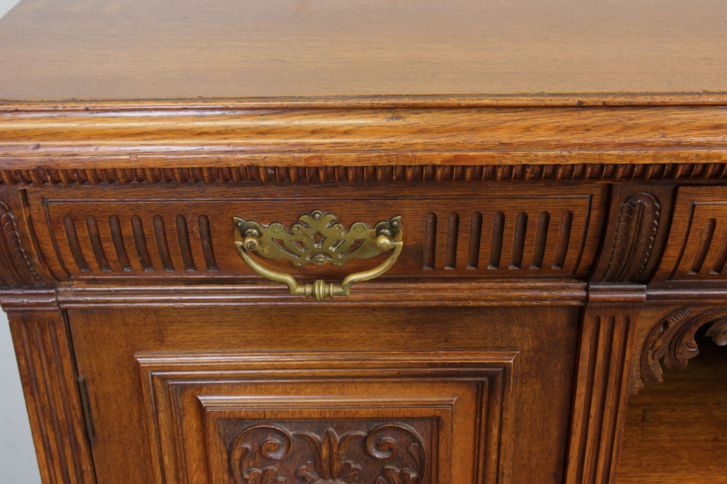 11256r10 Antique Oak Sideboard, Maple & Co, Victorian Carved Oak Sideboard Dresser Base