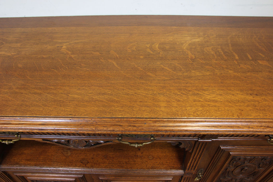 11256r12 Antique Oak Sideboard, Maple & Co, Victorian Carved Oak Sideboard Dresser Base