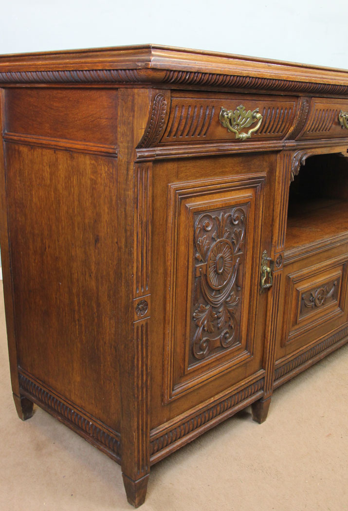 11256r6 Antique Oak Sideboard, Maple & Co, Victorian Carved Oak Sideboard Dresser Base