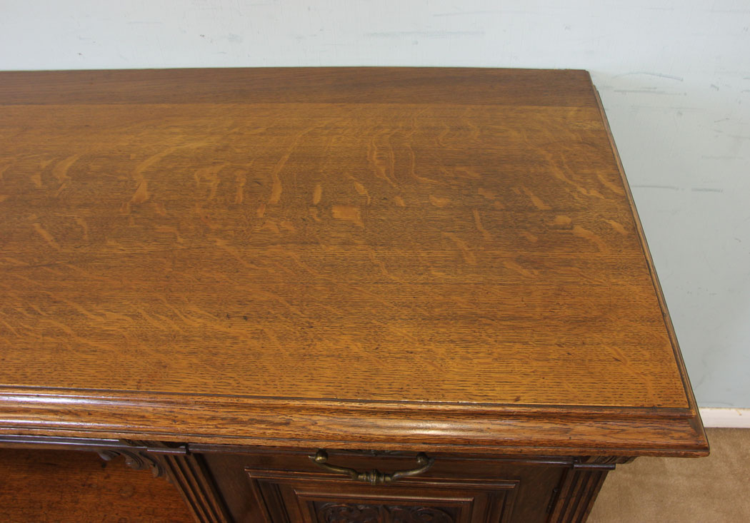 11256r7 Antique Oak Sideboard, Maple & Co, Victorian Carved Oak Sideboard Dresser Base