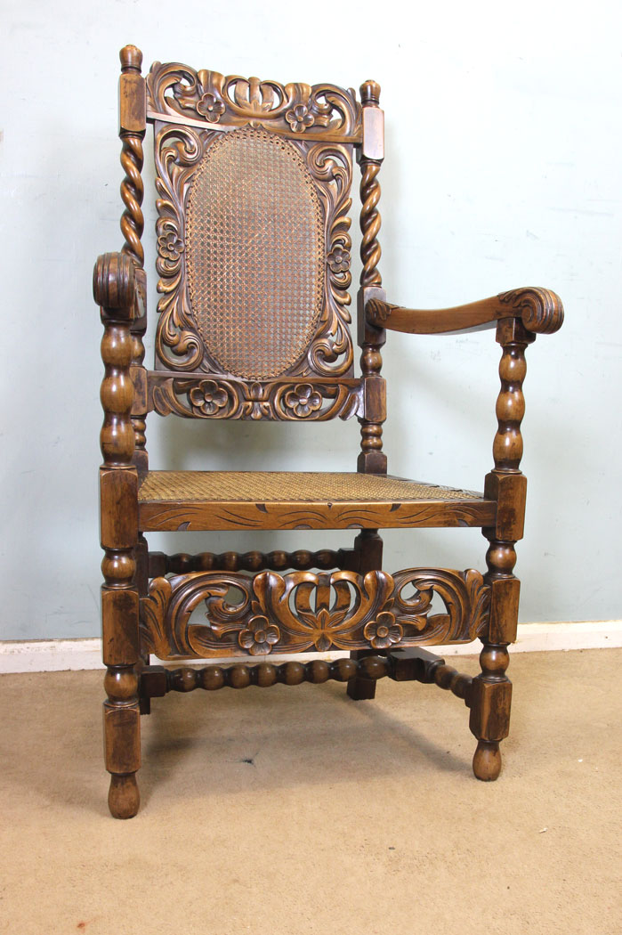 11259r12 Set Eight Antique Jacobean Style Walnut Dining Chairs, Antique Set of Eight Jacobean Style Walnut Dining Chairs