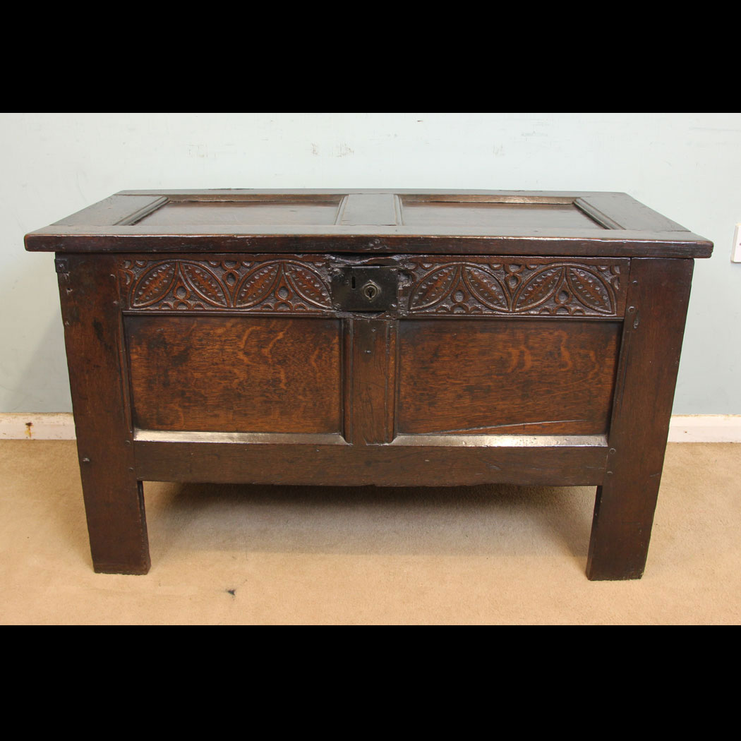 11272r01 Antique 18th Century Small Oak Chest Coffer Antique 18th Century Small Oak Chest Coffer