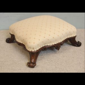 Antique Victorian Shaped Rosewood Footstool